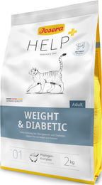 Josera Help Weight & Diabetic Trockenfutter für erwachsene Katzen zur Gewichtskontrolle und Unterstützung bei Diabetes 2 kg - 2 kg – Bild 1 von 4