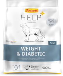 Josera Help Weight & Diabetic Trockenfutter für Hunde Adult zur Gewichtsreduktion und Diabetes-Unterstützung 900g - 5 x 900 g – Bild 1 von 4