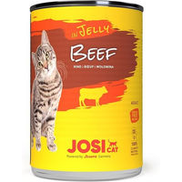 Produktbild von Josera JosiCat Katzenfutter Rind in Gelee für erwachsene Katzen 12 x 400 g getreidefrei ohne Zucker - 12 x 400 g