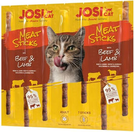 Josera JosiCat Meat Sticks Rind und Lamm Katzensnack für erwachsene Katzen 35g - 10 x 35 g – Bild 1 von 6