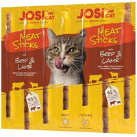 Produktbild von Josera JosiCat Meat Sticks Rind und Lamm Katzensnack für erwachsene Katzen 35g - 10 x 35 g