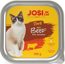 Josera JosiCat Paté Rind für Katzen Adult 32 x 100 g ohne Farb- und Aromastoffe - 16 x 100 g – Bild 1 von 6