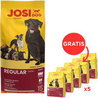 Produktbild von Josera JosiDog Regular Adult Hundefutter Geflügel glutenfrei 15 kg plus 5 x 900 g gratis