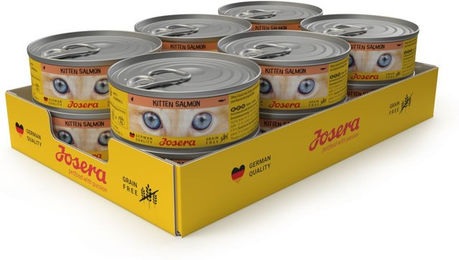Josera Kitten Nassfutter Lachs Stückchen in Sauce getreidefrei 12 x 85 g - 12 x 85 g – Bild 1 von 3