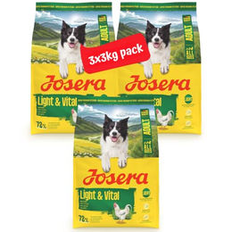 Josera Light & Vital Trockenfutter für erwachsene Hunde 3x 3 kg – Bild 1 von 1