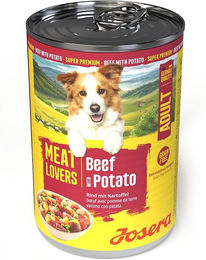 Josera Meat Lovers Adult Menu Hundefutter Rind und Kartoffel getreidefrei 6x400g – Bild 1 von 2