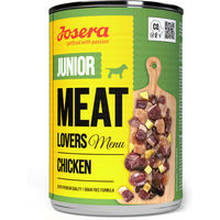 Produktbild von Josera Meat Lovers Junior Menu Huhn und Ente Stückchen in Sauce Getreidefrei für Welpen 400g - 6 x 400 g