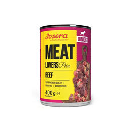 Josera Meat Lovers Junior Nassfutter für Welpen Rind Stückchen in Sauce getreidefrei 6x400g - 6 x 400 g – Bild 1 von 2