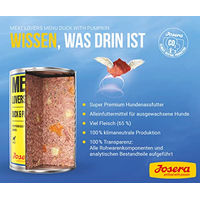 Produktbild von Josera Meat Lovers Menu Ente mit Kürbis Nassfutter für Hunde Adult Getreidefrei 6 x 400 g - 6 x 400 g
