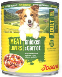 Josera Meat Lovers Nassfutter Huhn und Karotte für adulte Hunde glutenfrei 6 x 800 g – Bild 1 von 4