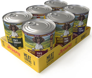 Josera Meat Lovers Pure Hundefutter Adult Multipack 6x800g Getreidefrei mit Rind Huhn und Lamm – Bild 1 von 3
