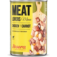 Produktbild von Josera Meatlovers Menu Hund Huhn mit Karotten Stückchen in Sauce 6 x 400 g glutenfrei - 6 x 400 g