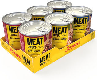 Josera Meatlovers Menu Nassfutter für ausgewachsene Hunde Mix aus Rind Huhn und Ente 6 x 800 g - 6 x 800 g – Bild 1 von 8