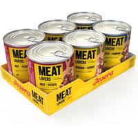 Produktbild von Josera Meatlovers Menu Nassfutter für ausgewachsene Hunde Mix aus Rind Huhn und Ente 6 x 800 g - 6 x 800 g