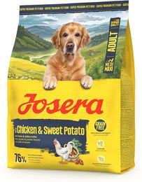 Josera Medi/Maxi Adult Hundetrockenfutter Huhn und Süßkartoffel getreidefrei 900g – Bild 1 von 9