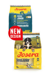 Josera SensiJunior Hundetrockenfutter für mittlere Rassen Junior Glutenfrei mit Ente und Lachs 12,5 kg – Bild 1 von 9