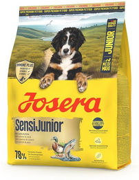 Josera SensiJunior Hundetrockenfutter für mittlere und große Rassen mit Lachs und Ente, glutenfrei und sensitive, 900 g – Bild 1 von 7
