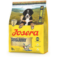 Produktbild von Josera SensiJunior Hundetrockenfutter für mittlere und große Rassen mit Lachs und Ente, glutenfrei und sensitive, 900 g