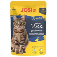Produktbild von JosiCat Katzen Nassfutter Ente in Sauce getreidefrei und ohne Zucker 28 x 85 g