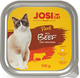 JosiCat Katzen Nassfutter Paté mit Rind Adult Getreidefrei 32 x 100 g - 32 x 100 g – Bild 1 von 4