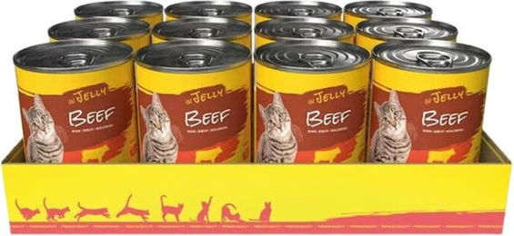 JosiCat Katzenfutter Adult Rind in Gelee Getreidefrei 12 x 400g – Bild 1 von 1