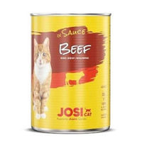 Produktbild von JosiCat Katzenfutter Stückchen in Sauce Rind 12x 415g - 12 x 415 g