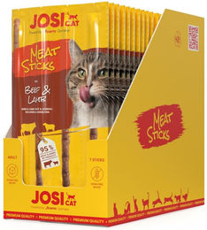 JosiCat Meat Sticks Beef & Lamb Premium Katzensnack für erwachsene Katzen mit Rind und Lamm getreidefrei und zuckerfrei Vorratspack - 20 x 35 g – Bild 1 von 4