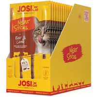 Produktbild von JosiCat Meat Sticks Beef & Lamb Premium Katzensnack für erwachsene Katzen mit Rind und Lamm getreidefrei und zuckerfrei Vorratspack - 20 x 35 g