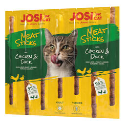 JosiCat Meat Sticks Huhn & Ente Katzensnacks für ausgewachsene Katzen getreidefrei und zuckerfrei 20 x 7 Stück à 35 g - 20 x 35 g – Bild 1 von 4