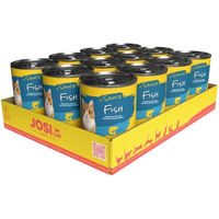 Produktbild von JosiCat Nassfutter für ausgewachsene Katzen Seelachs Stückchen in Sauce 12 x 415 g ohne künstliche Farbstoffe Aromen oder Konservierungsmittel
