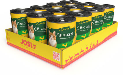 JosiCat Nassfutter für ausgewachsene Katzen mit Huhn in Sauce 12 x 415 g - 3 x 415 g – Bild 1 von 2