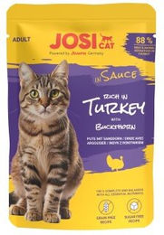 JosiCat Nassfutter für ausgewachsene Katzen mit Truthahn in Sauce, getreidefrei und ohne Zucker, 28 x 85 g Beutel – Bild 1 von 5