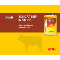 Produktbild von JosiCat Nassfutter für ausgewachsene Katzen Rind in Sauce Adult 12 x 415 g - 12 x 415 g