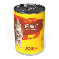 Produktbild von JosiCat Nassfutter für ausgewachsene Katzen Rind und Huhn in Gelee Getreidefrei 12 x 400 g - 12 x 400 g