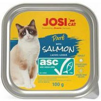 Produktbild von JosiCat Paté mit ASC Lachs Nassfutter für ausgewachsene Katzen 32 x 100 g - 16 x 100 g