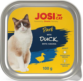 JosiCat Paté mit Ente Katzen Nassfutter Adult Getreidefrei 32 x 100 g - 32 x 100 g – Bild 1 von 5