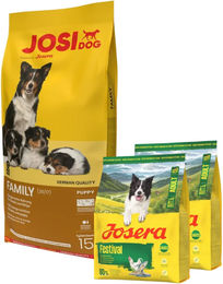 JosiDog Family Hundefutter Geflügel für Welpen glutenfrei 15 kg plus 2x 900g gratis – Bild 1 von 1