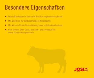 JosiDog Hundefutter Nassfutter Rind in Sauce für erwachsene Hunde 12 x 415 g - 12 x 415 g – Bild 1 von 2