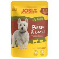 Produktbild von JosiDog Mini Hundefutter Rind und Lamm in Soße für Adult 24 x 100 g