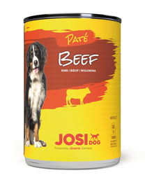 Produktbild von JosiDog Paté Beef Hundefutter Adult Rind Nassfutter 12 x 400 g - 12 x 400 g