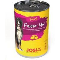 Produktbild von JosiDog Paté Finest Mix Hundepaté für Adult mit Wild, Huhn, Rind und Schwein 12 x 400 g