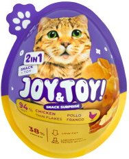 JOY&TOY! Snack Surprise 2in1 Hundesnack Chicken Thin Flakes mit Spielzeug 20 g – Bild 1 von 1
