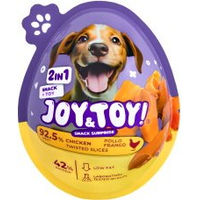 Produktbild von JOY&TOY! Snack Surprise 2in1 Hundesnack Chicken Twisted Slices mit Spielzeug 20 g