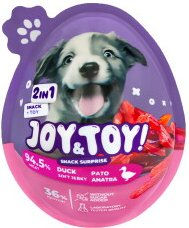 JOY&TOY! Snack Surprise 2in1 Hundesnack Duck Soft Jerky mit Spielzeug 20 g – Bild 1 von 1