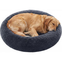 Produktbild von JOYFURNOS Hundebett aus Plüsch für große Rassen in Grau