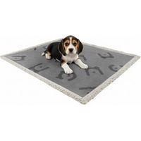 Produktbild von JOYFURNOS Hundedecke aus Sherpa Fleece, wasserdicht und beidseitig verwendbar, grau