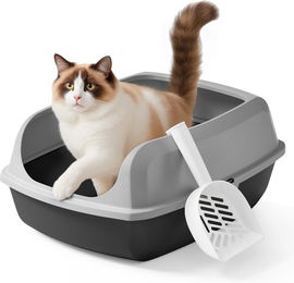 JOYFURNOS Katzenklo XXL mit hohen Seitenwänden und Schaufel für Katzen und Kätzchen Grau – Bild 1 von 1