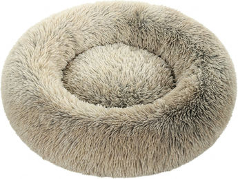 JOYFURNOS Plüsch-Donut-Hundebett und Katzenkissen mit herausnehmbarer Polsterung, 80 cm Durchmesser, Khaki-Beige – Bild 1 von 1