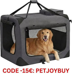 JOYFURNOS Transportbox für Hunde Grau Groß aus wasserabweisendem Oxford-Gewebe – Bild 1 von 1