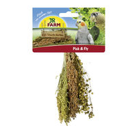 Produktbild von JR Farm Birds Pick & Fly Vogelsnack mit Kolbenhirse für Großsittiche und Papageien 130g ohne tierisches Protein - 8 x 130 g